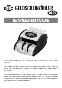 Bedienungsanleitung BETEC BJ-5 Banknotenzähler