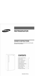 Manual Samsung RA22BVMB Refrigerator
