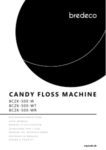 Manual Bredeco BCZK-500-W Cotton Candy Machine