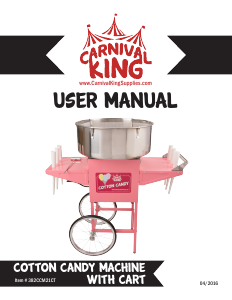 Manual Carnival King 382CCM21CT Cotton Candy Machine