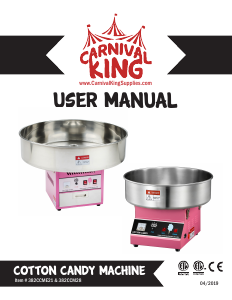Manual Carnival King 382CCME21 Cotton Candy Machine