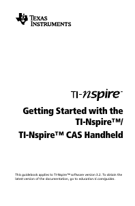 Handleiding Texas Instruments TI-Nspire Grafische rekenmachine