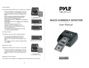 Handleiding Pyle PRMDC40 Valsgeld detector