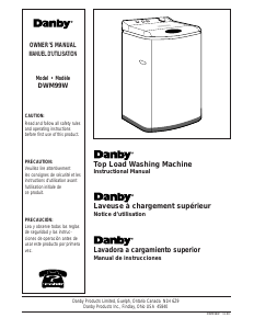 Handleiding Danby DWM99W Wasmachine