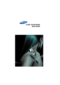 Manual Samsung SGH-E600C Mobile Phone