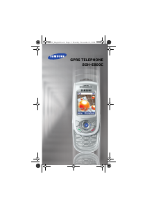 Handleiding Samsung SGH-E800C Mobiele telefoon