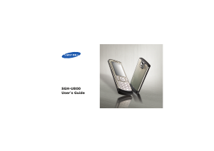 Manual Samsung SGH-U800E Mobile Phone