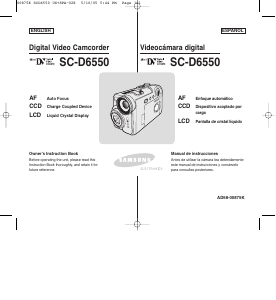 Manual de uso Samsung SC-D6550 Videocámara