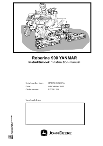 Handleiding John Deere Roberine 900 Grasmaaier