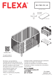 Návod Flexa 80-17801-95 Detská postieľka