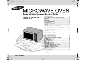 Manual Samsung CE1031DFB Microwave