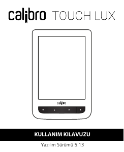 Kullanım kılavuzu Calibro Touch Lux E-Okuyucu