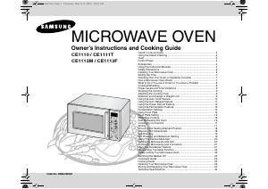 Manual Samsung CE1113F Microwave