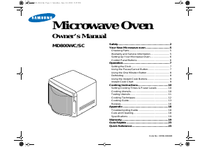 Manual Samsung MD800WC Microwave