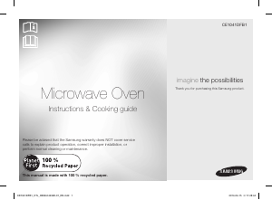 Manual Samsung CE1041DFB1 Microwave