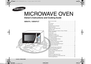 Manual Samsung GE83YLT-WP Microwave