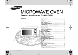 Manual Samsung GE83ZD Microwave