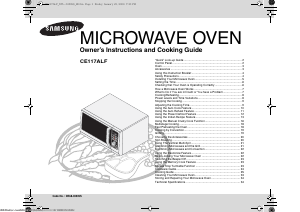 Manual Samsung CE117ALF-B Microwave