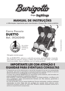 Manual Burigotto Duetto Carrinho de bebé