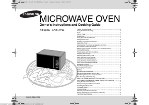 Manual Samsung CE1072L-TS Microwave