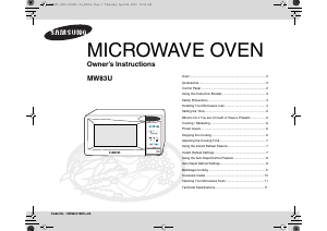 Mode d’emploi Samsung MW83U-X Micro-onde