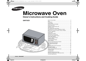 Manual Samsung GW73CD-B Microwave
