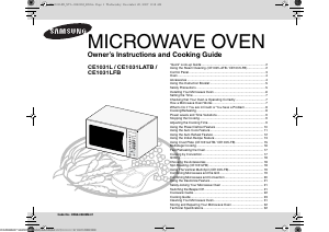 Manual Samsung CE1031LFB Microwave