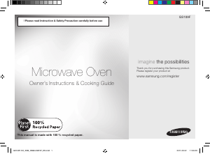 Panduan Samsung GS109F-SH Microwave