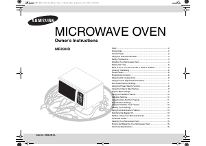 Manual Samsung ME83HD Microwave