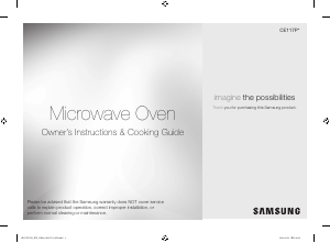 Manual Samsung CE117PC-B3/XTL Microwave