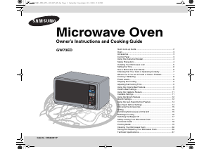 Manual Samsung GW73ED-WB Microwave