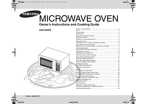 Manual Samsung CE104VD Microwave