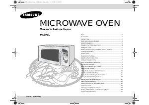 Manual Samsung M197DL Microwave