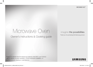 Manual Samsung MC28A5145VK/TL Microwave