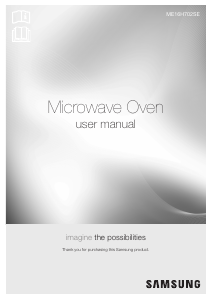 Manual Samsung ME16H702SEW/AA Microwave