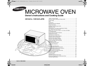 Manual Samsung CE1031LAT Microwave