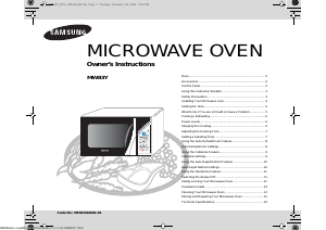 Manual Samsung MW83Y-WP Microwave