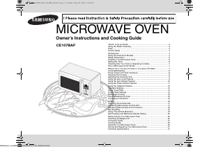Manual Samsung CE107BAF-S Microwave