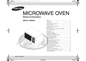 Manual Samsung ME83H-S Microwave