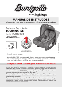 Manual Burigotto Touring SE Cadeira auto