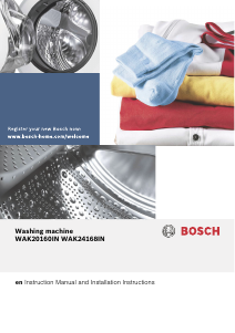 Manual Bosch WAK20160IN Washing Machine