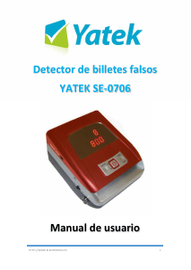 Manual de uso Yatek SE-0706 Detector de dinero falso