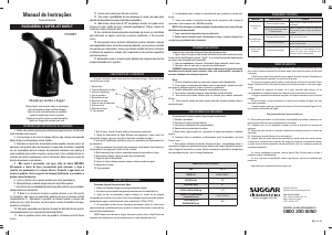 Manual Suggar PV1000PT Vaporizador de vestuário