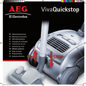 Kullanım kılavuzu AEG-Electrolux AVQ2102 VivaQuickstop Elektrikli süpürge