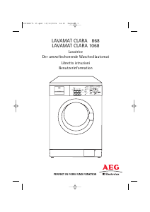 Manuale AEG-Electrolux CLARA868 Lavatrice