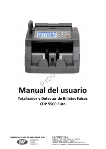 Manual de uso CDP 5500 Euro Contadora de billetes