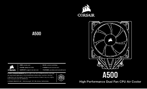 Manual de uso Corsair A500 Enfriador de CPU