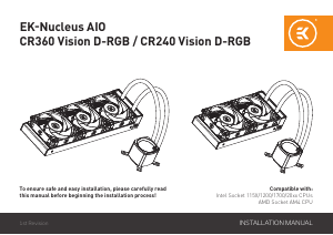 Manual de uso EK EK-Nucleus AIO CR360 Vision D-RGB Enfriador de CPU