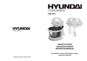 Návod Hyundai HMB 801E Ručný šľahač