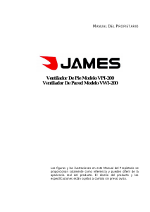 Manual de uso James VPI 200 Ventilador
